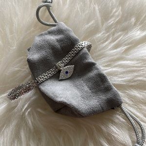 Sterling silver 925 CZ evil eye bracelet